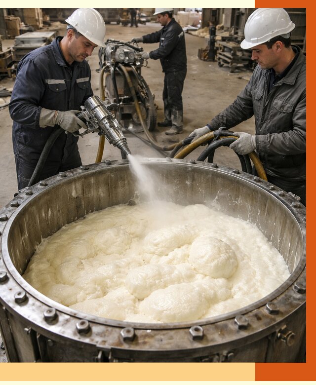 Заливка ППУ в емкости в Железногорске от 7494 руб. — утепление емкости под ключ | ТепломастерЖлр