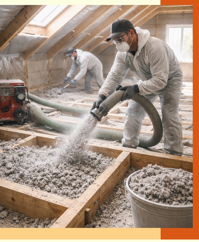 Утепление эковатой в Железногорске от 3049 руб./м2 — монтаж и задувка | ТепломастерЖлр