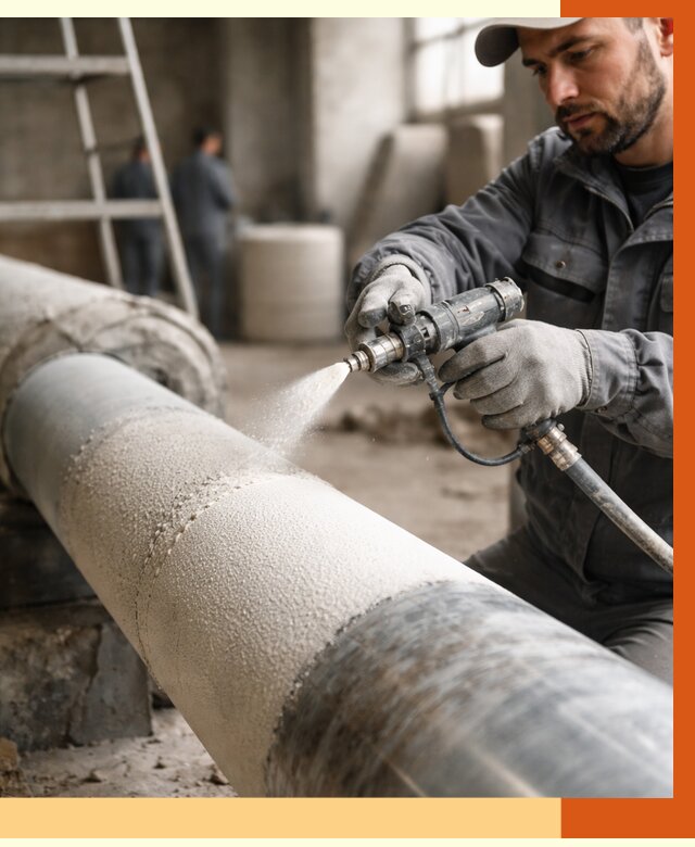 Утепление труб жидкой теплоизоляцией в Железногорске от 7753 руб. под ключ | ТепломастерЖлр