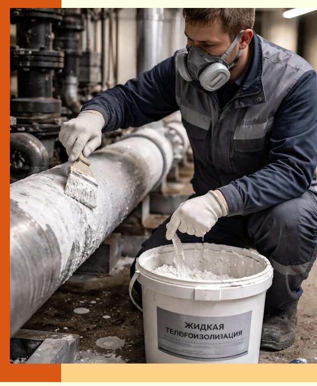 Утепление оборудования жидкой теплоизоляцией в Железногорске
