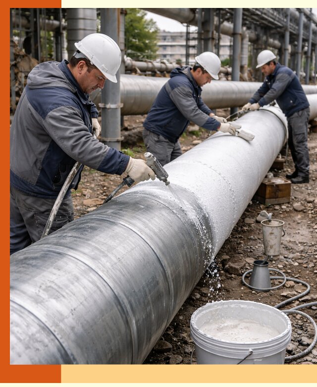 Утепление теплотрассы жидкой теплоизоляцией в Железногорске