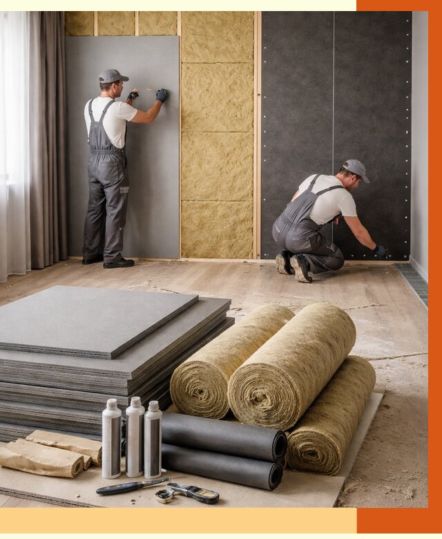 Шумоизоляция дома в Железногорске от 4652 руб/м2 — комплексная звукоизоляция под ключ | ТепломастерЖлр