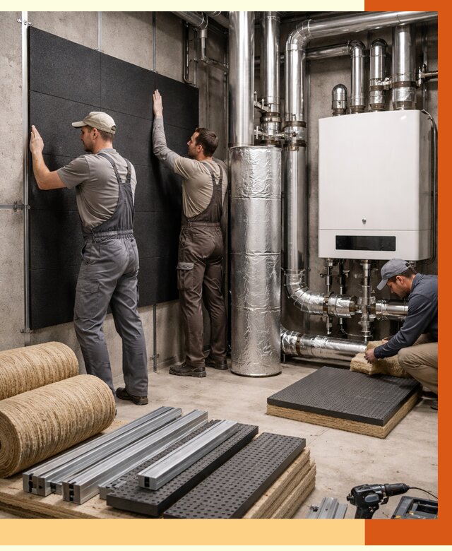 Шумоизоляция котельной в Железногорске от 6719 руб. под ключ | Профессиональная звукоизоляция — ТепломастерЖлр