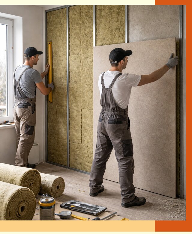 Шумоизоляция стен в Железногорске от 4652 руб/м2 — звукоизоляция стен под ключ | ТепломастерЖлр