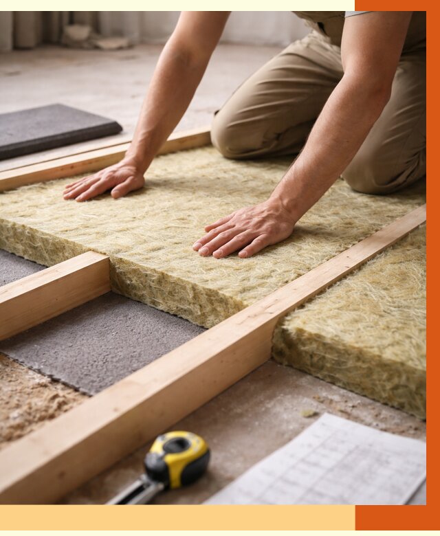 Шумоизоляция пола в Железногорске от 1292 руб./м² — профессиональная звукоизоляция | ТепломастерЖлр