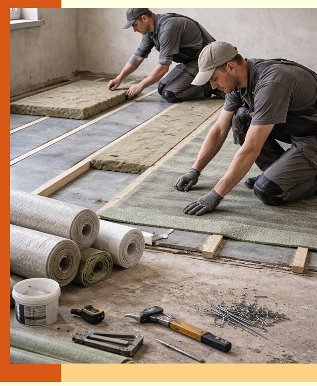 Шумоизоляция пола в Железногорске — профессиональная звукоизоляция помещений