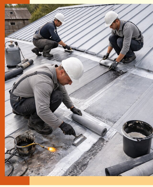 Гидроизоляция металлической кровли с гарантией в Железногорске