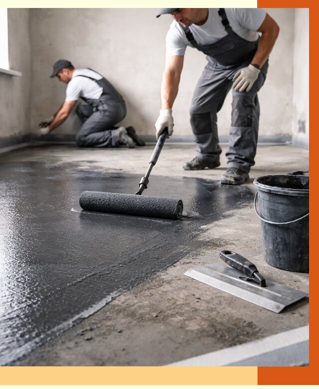 Профессиональная гидроизоляция пола в Железногорске от 8786 руб. под ключ | ТепломастерЖлр