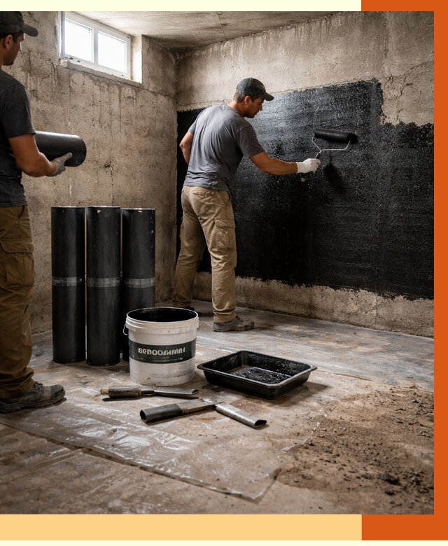 Гидроизоляция подвала в Железногорске от 3618 руб. под ключ | Профессионально — ТепломастерЖлр