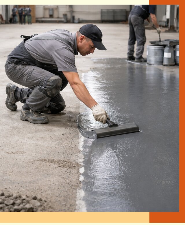 Гидроизоляция промышленного пола в Железногорске от 1240 руб./м2 — ТепломастерЖлр специалисты под ключ