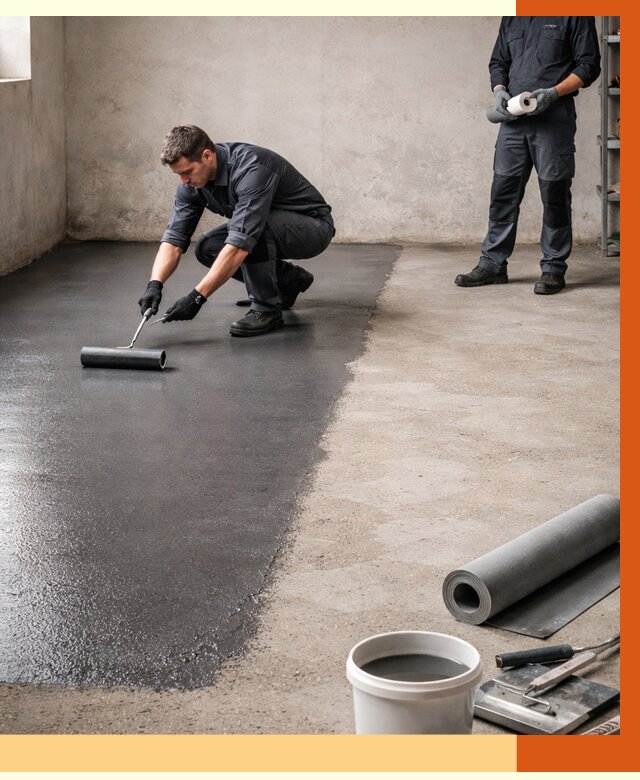 Гидроизоляция гаражного пола в Железногорске от 3618 руб./м² — ТепломастерЖлр профессионально