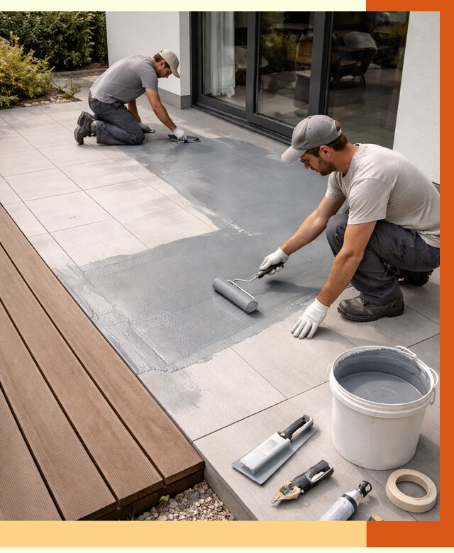 Гидроизоляция террасы в Железногорске под ключ от 7753 руб./м² | ТепломастерЖлр