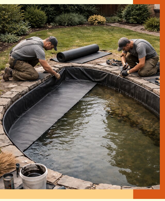 Гидроизоляция пруда в Железногорске от 15506 руб. под ключ | ТепломастерЖлр профессионально