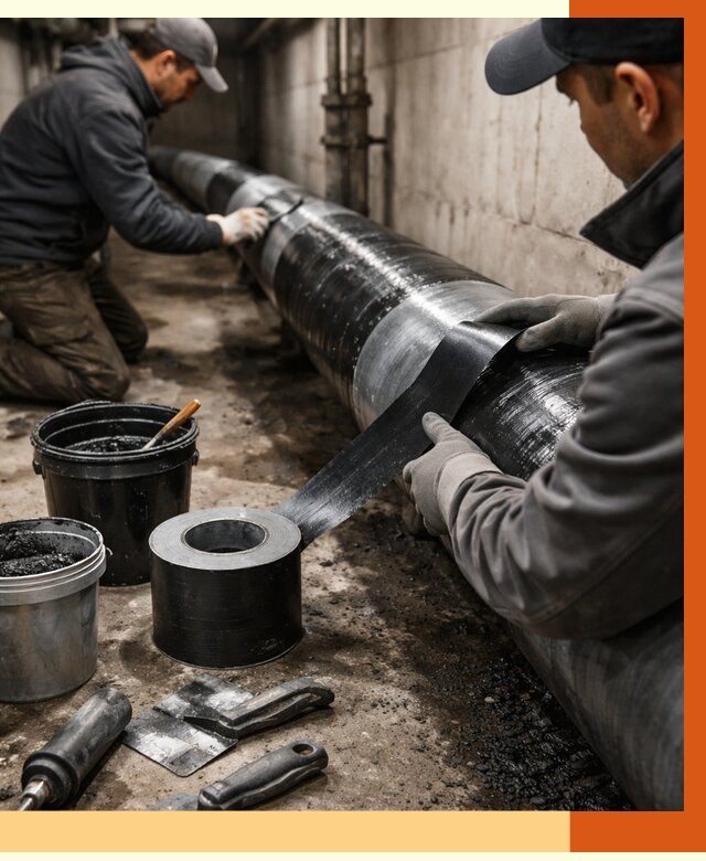 Гидроизоляция труб в Железногорске от 2584 руб. — профессиональная герметизация | ТепломастерЖлр