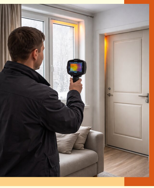 Тепловизионное обследование окон и дверей в Железногорске от 4652 руб. | ТепломастерЖлр