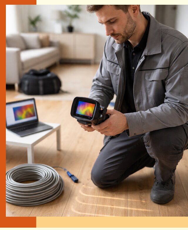 Тепловизионное обследование тёплого пола в Железногорске для точной диагностики