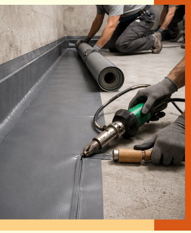 Монтаж гидроизоляционной мембраны в Железногорске от 1029 руб/м2 | ТепломастерЖлр