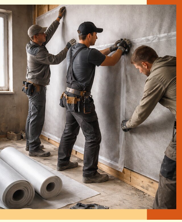 Монтаж ветроизоляции в Железногорске от 4652 руб./м2 — профессионально | ТепломастерЖлр