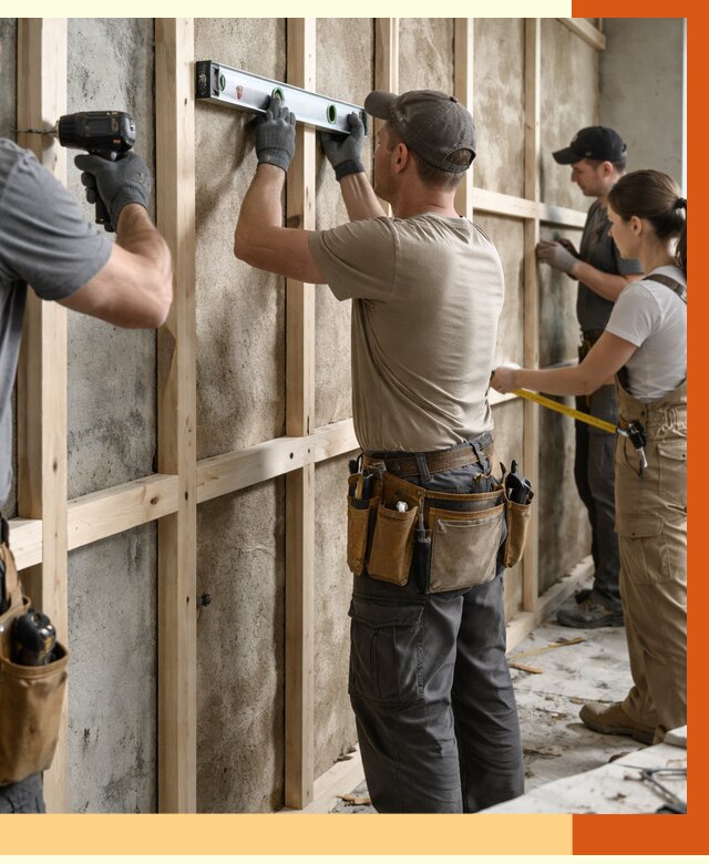 Монтаж обрешетки под утепление в Железногорске от 1189 руб/м² | Заказать у ТепломастерЖлр